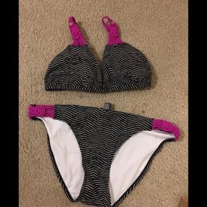 Black and white swimsuit